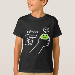 Oneerlijke Kikker Grappige Kikker Meme Gedraag Nee T-shirt