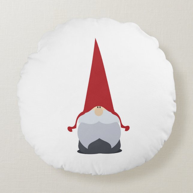 onegnome rond kussen (Voorkant)