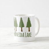 Oneida Lake Rustic Camping Pine Trees Woods Forest Koffiemok (Voorkant rechts)