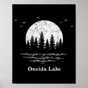 Oneida meer outdoor avontuur familie vakantie poster