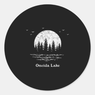 Oneida meer outdoor avontuur familie vakantie ronde sticker