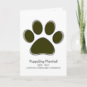 oneigenlijke herdenkingskaart voor gezelschapsdier kaart (Voorkant)