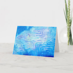 oneindig blauw kwadraat leeg Wenskaart Kaart