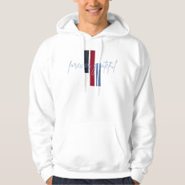 Oneindig Dankbaar Schrift met Kleurbalken Hoodie