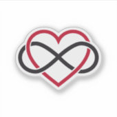 Oneindig hart, liefde voor altijd sticker (Voorkant)