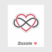 Oneindig hart, liefde voor altijd sticker (Vel)