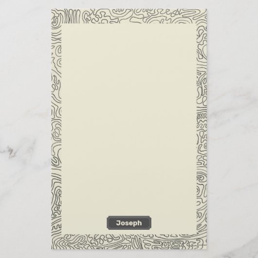 oneindig inktlijnmotief briefpapier (Voorkant)