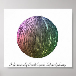oneindig klein evenaart oneindig groot poster