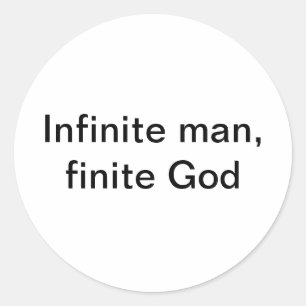 Oneindig man, eindige God Hankamer Artjunkhaus Yog Ronde Sticker