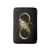 Oneindig met gouden pauwenveer badmat (Voorkant Verticaal)