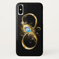 Oneindig met gouden pauwenveer