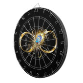 Oneindig met gouden pauwenveer dartbord (Voorkant Rechts)