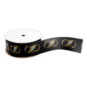 Oneindig met gouden pauwenveer grosgrain lint (Spoel)