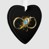 Oneindig met gouden pauwenveer ornament (voorkant)