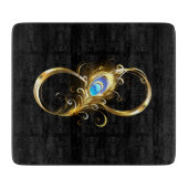 Oneindig met gouden pauwenveer snijplank (Voorkant)