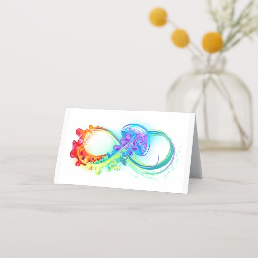 Oneindig met regenboogkwal afsprakenkaart (Voorkant)