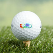 Oneindig met regenboogkwal golfballen (Insitu Shirt)