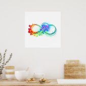 Oneindig met regenboogkwal poster (Keuken)