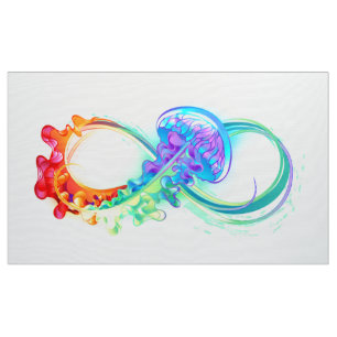 Oneindig met regenboogkwal stof