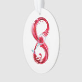 Oneindig met rode wijn ornament (voorkant)