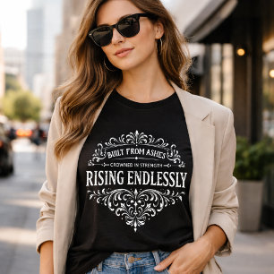Oneindig Opstijgende Vrouwen Vintage Typografie T-shirt