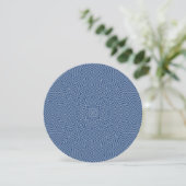 Oneindig Ronde Uitnodiging in Blauw en Wit (Staand voorkant)