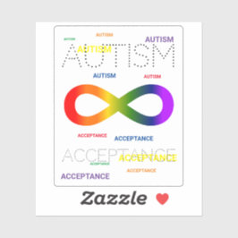 Oneindige acceptatie van autisme sticker