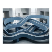 Oneindige Architecturale Pad Geometrische Wandkuns
