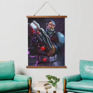 Oneindige Crisis Cyborg illustratie Hangend Wandkleed