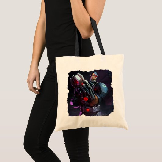 Oneindige Crisis Cyborg illustratie Tote Bag (Voorkant (product))