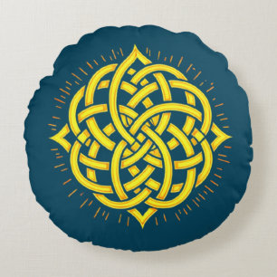 Oneindige Harmonie: Heilige Mandala Keltische symb Rond Kussen