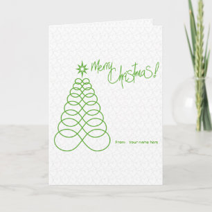 Oneindige Kerstboom - Groen&Zilver Kaart