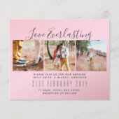 Oneindige Liefde FOTO COLLAGE Trouwfeest Uitnodigi (Voorkant)