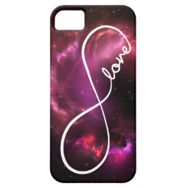 oneindige liefde - roze nebula iPhone 11 hoesje