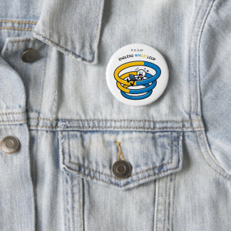 Oneindige Lus Bewuste Python Ontwikkelaar | Knop Ronde Button 5,7 Cm