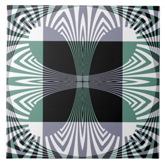 Oneindige Mirage van Four-Petal Glass Shine Mandal Tegeltje (Voorkant)