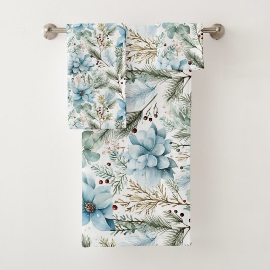 Oneindige mogelijkheden met winterbloemen - bad handdoek (Insitu)