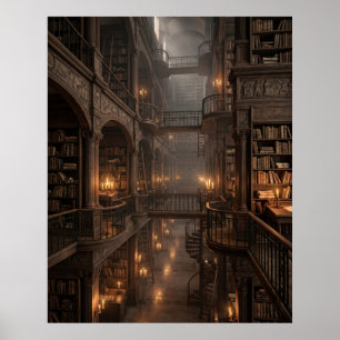 Oneindige Oude Archiefhal Poster