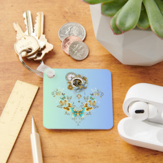 Oneindige Pracht, Levendig Paisley Bloemmotief Sleutelhanger