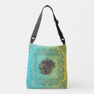 Oneindige Pracht Weelderig Mandala Bloemmotief Crossbody Tas