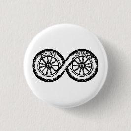 Oneindige Twee Wielenvrijheid Ronde Button 3,2 Cm