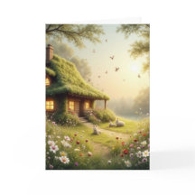 Oneindige Weide Scene – Gezellige Cottage Wilde Bl