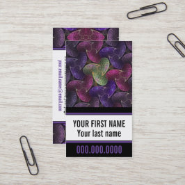 Oneindige Wens Paarse Abstracte Patroon Visitekaartje