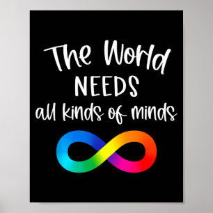 Oneindigheid De Wereld Heeft Alle Soorten Hersenen Poster