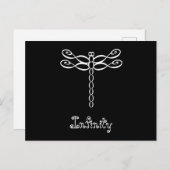 Oneindigheid Dragonfly wit ontwerp Briefkaart (Voorkant / Achterkant)