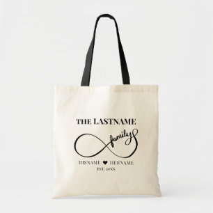Oneindigheid Gepersonaliseerde Familienaam en Oost Tote Bag