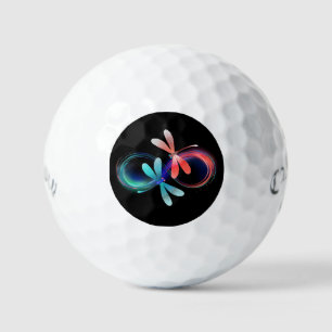 Oneindigheid met gloeiende libellen golfballen