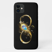Oneindigheid met gouden pauwenveer Case-Mate iPhone case (Achterkant)
