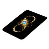 Oneindigheid met gouden pauwenveer magneet (Linkerzijde)