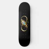 Oneindigheid met gouden pauwenveer skateboard (Voorkant)